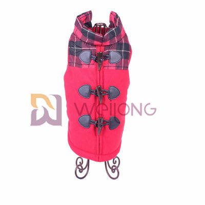 Ox Horn Skórzane pętelki Dog Down Jacket Velcro / Faux Opening Ciepłe płaszcze dla psów