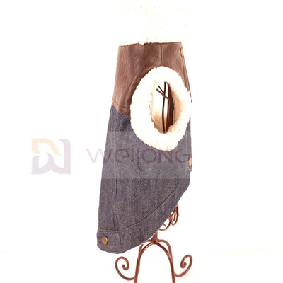 100% Poly Soft Dog Denim Sherpa Kurtka dla psa z podszewką Sherpa