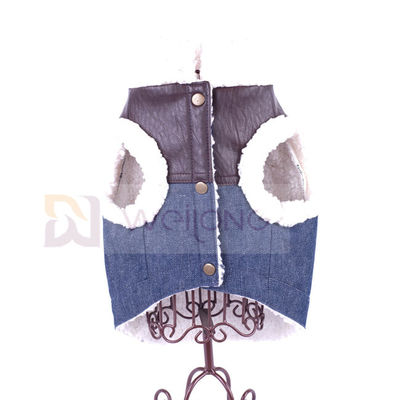 100% Poly Soft Dog Denim Sherpa Kurtka dla psa z podszewką Sherpa