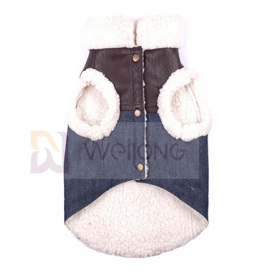 100% Poly Soft Dog Denim Sherpa Kurtka dla psa z podszewką Sherpa