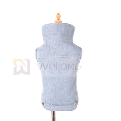 Wiosenny letni płaszcz dla zwierząt Niebieski Vintage Washed Pet Denim Jacket For Dog Cat