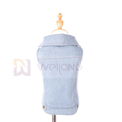 Wiosenny letni płaszcz dla zwierząt Niebieski Vintage Washed Pet Denim Jacket For Dog Cat