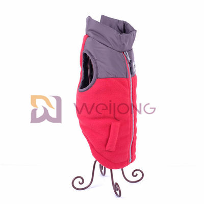 Polarowa wodoodporna wiatroszczelna kurtka dla zwierząt z golfem Faux Zipper Dog Jacket