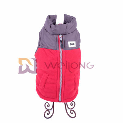 Polarowa wodoodporna wiatroszczelna kurtka dla zwierząt z golfem Faux Zipper Dog Jacket