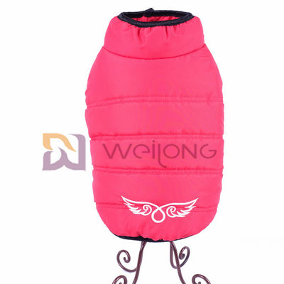 Silver Snaps Pet Jacket Czerwona zimowa bawełniana kurtka dla psa Pongee