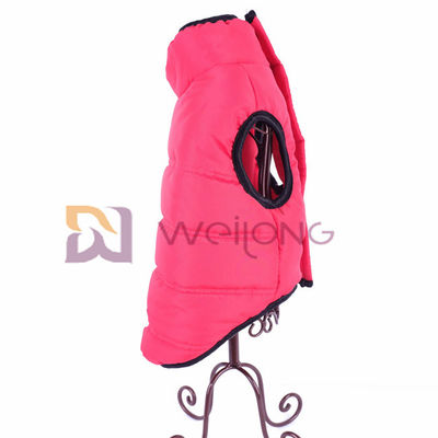 Silver Snaps Pet Jacket Czerwona zimowa bawełniana kurtka dla psa Pongee