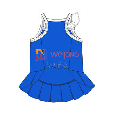 Dostosowana koszulka Cvc Jersey Sailor Anchor Pet Dress Oddychająca sukienka dla psa Female