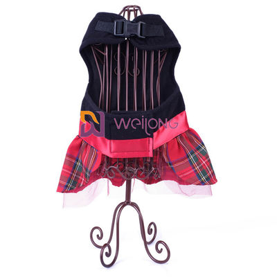 Świąteczna kamizelka Pet Dress Brushed Tricot Satin Bow Dog Christmas Dress