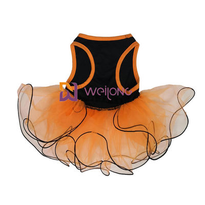 Dynia / Czaszka Tiulowa spódnica Halloween Pet Dress Bow Decoration CVC Jersey