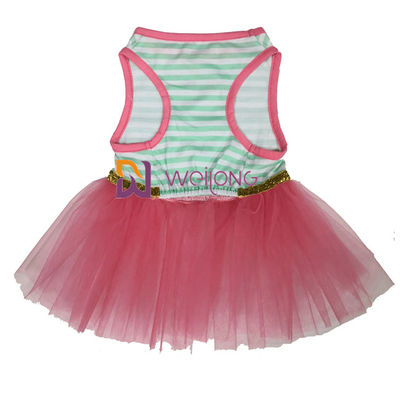 Dobra elastyczność Podwójna spódnica Easter Pet Dress Bow CVC Jersey 180G Female Dog Dress