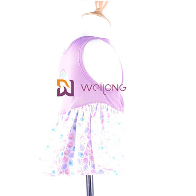 Dostosowana sukienka CVC Jersey Rainbow Pet Digital Print Spódnica tutu dla psa Pongee