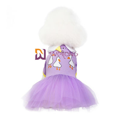 Sweet Candy Colored Dog Party Dress Odzież dla zwierząt CVC Jersey 180G ze świecącą tiulową spódnicą