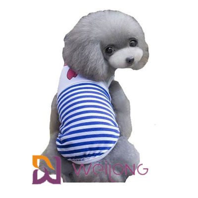 Dostosowana koszulka z nadrukiem cyfrowym Sailor Anchor Stripe Pet T Shirt dla szczeniąt 100% bawełna