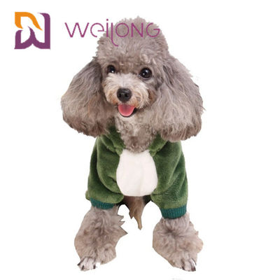 Coral Velvet Crocodile Small Dog Piżama Kot Ciepła bluza z kapturem dla psów