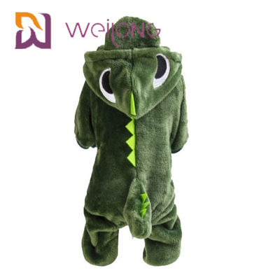 Coral Velvet Crocodile Small Dog Piżama Kot Ciepła bluza z kapturem dla psów