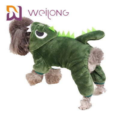 Coral Velvet Crocodile Small Dog Piżama Kot Ciepła bluza z kapturem dla psów