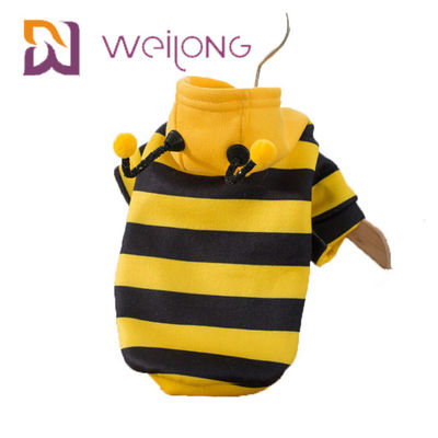 Apis Florea Odzież dla zwierząt Strip Bee Funny Costume Dog Hoodie Ubrania