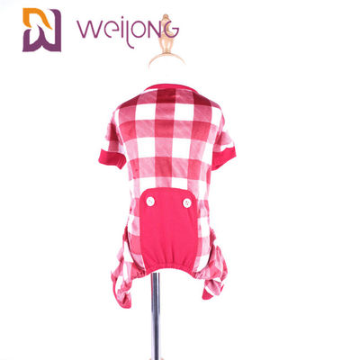 Poly Soft Fabric Piżama dla psa w czerwoną kratę / Piżama dla dużego psa BSCI