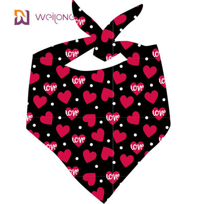 Walentynki Pet Bandana Podwójny bawełniany trójkątny szalik Pet Holiday Bib Set