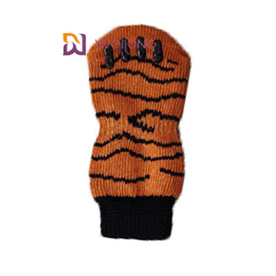Bawełna Spandex Antypoślizgowe skarpetki dla psa Imitacja tygrysich pasków dla psich łap