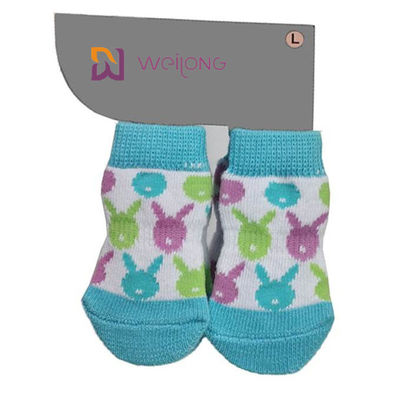 Bawełna Spandex Blue Paw Protector Niestandardowe skarpety dla zwierząt Skarpetki dla psów do ochrony podłóg z twardego drewna