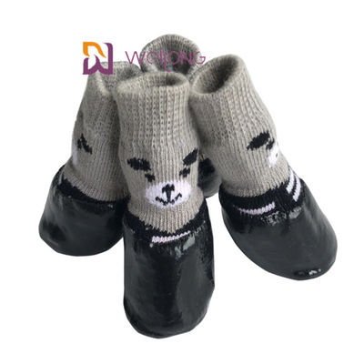 Wodoodporne skarpety dla zwierząt z paskami Gumowa podeszwa Gripper Outdoor Anti Slip Dog Skarpetki dla psów