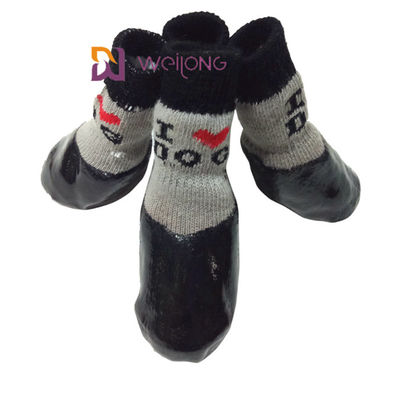 Wodoodporne skarpety dla zwierząt z paskami Gumowa podeszwa Gripper Outdoor Anti Slip Dog Skarpetki dla psów